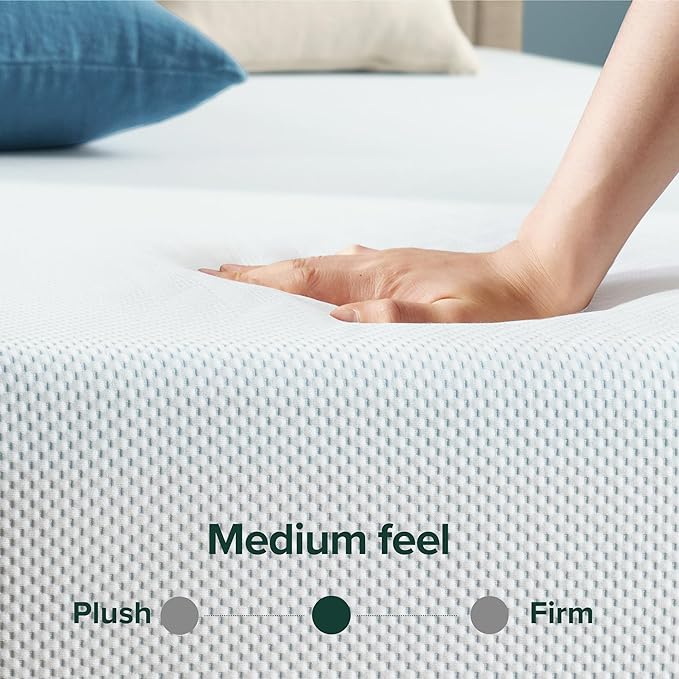 ZINUS 8 Inch Green Tea Cooling Memory Foam Mattress [New Version], Short Queen, Fiberglass Free, Medium Firmness, Cooling Gel Foam, Certified Safe Foams & Fabric, Mattress in A Box