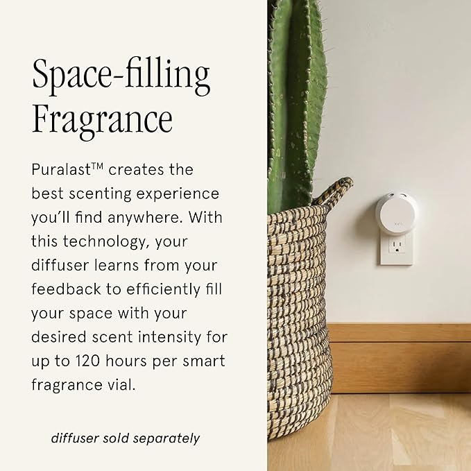 PuraHome Scent Refill - Smart Air Diffuser - Up to 120-Hours of Luxury Fragrance per Refill - Home Essential - Clean & Safe Diffuser Fragrance - 2 Pack, White Tea No. 1