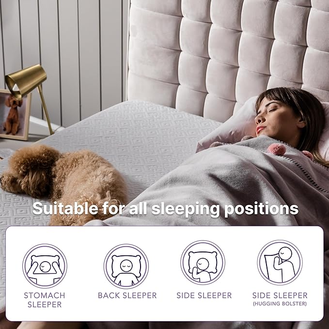 NapQueen Twin Mattress, 10 Inch Elizabeth Cooling Gel Memory Foam Mattress, Twin Bed Mattress in a Box, CertiPUR-US Certified, Medium Firm, Breathable Soft Fabric Cover