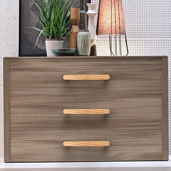 Burlywood Round 5 in 4 pcs Wooden Drawer Pulls Handle pulls for cabinets Kitchen Cabinet Drawer pulls Cabinet Door Pull