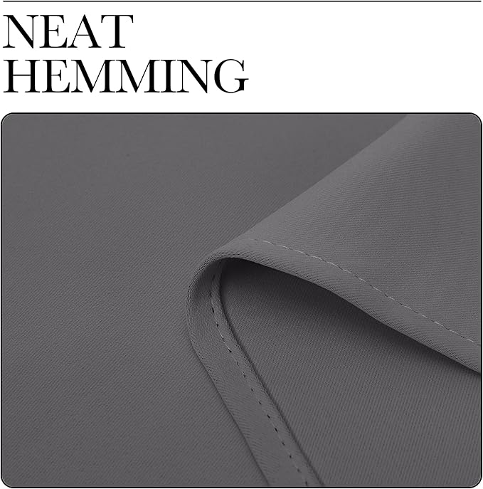 NICETOWN Bedroom Blackout Curtains Panels, 1 Pair, 55 inches by 92 Inch, Grey, Triple Weave Energy Saving Thermal Insulated Solid Grommet Blackout Draperies for Patio