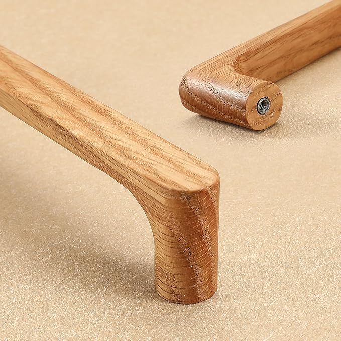 Burlywood Round 7-1/2in 4 pcs Wooden Drawer Pulls Handle pulls for cabinets Kitchen Cabinet Drawer pulls Cabinet Door Pull
