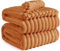 Bedsure GentleSoft Burnt Orange California King Size Blanket for Couch - Cozy Soft Fall Blankets for Women, Cute Small Fleece Throws for Girls, 102x96 Inches