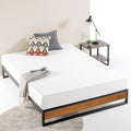 ZINUS GOOD DESIGN Award Winner Suzanne 10 Inch Bamboo and Metal Platforma Bed Frame, No Box Spring Needed, Wood Slat Support, Chestnut Brown, Full