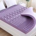 MUXHOMO 2 Inch 7-Zone Twin Mattress Topper, Egg Crate Foam Mattress Topper Twin Size for Back Pain, Lavender Cooling Gel Infused Bed Pad, CertiPUR-US and Oeko-TEX Certification (38"×75")