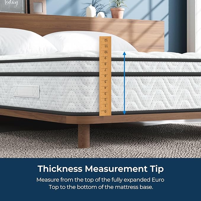 Vesgantti Full Mattress 10 Inch, Fiberglass-Free | Cool Sleep Hybrid Double Mattress in a Box - Memory Foam & Pocket Springs, Ergonomic Design, Pressure Relief, Medium Firm Feel, 54"×75"×10"