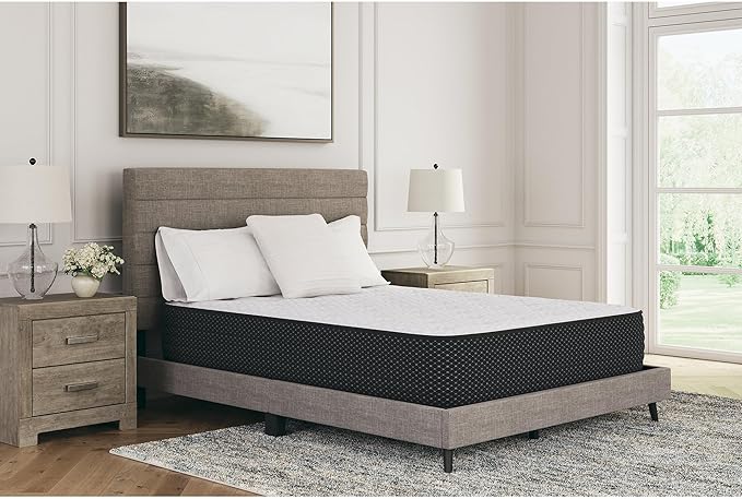 Signature Design by Ashley Limited Edition Plush 12 Inch Hybrid Mattress with Gel Memory Foam and Edge Support for Cool Sleep and Pressure Relief, Full, Fiberglass Free, Mattress In A Box