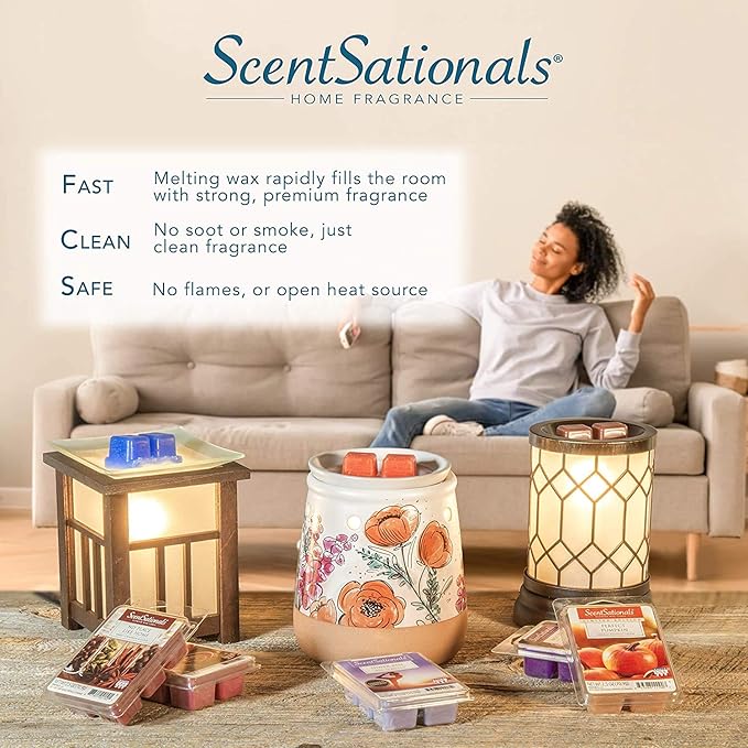 Scentsationals Wax Melt Warmer for Scented Wax Melts - Christmas Holiday Collection Jimbo Snowman - Candle Melter for Fragrance Cubes and Tarts