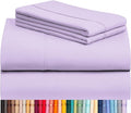 LuxClub 4 PC King Sheet Set, Breathable Luxury Bed Sheets, Deep Pockets Wrinkle Free Cooling Bed Sheets Machine Washable Hotel Bedding Silky Soft - Lavender King
