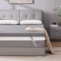 SINWEEK 2 Inch Gel Memory Foam Mattress Topper King Size, Pad for Back Pain, Bed Topper with Removable Soft Cover, CertiPUR-US Certified,Grey
