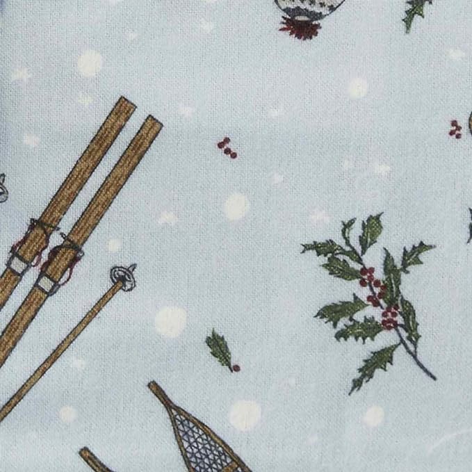 Eddie Bauer - Full Sheets, Cotton Flannel Bedding Set, Brushed For Extra Softness, Cozy Home Decor (Snow Days, Full)