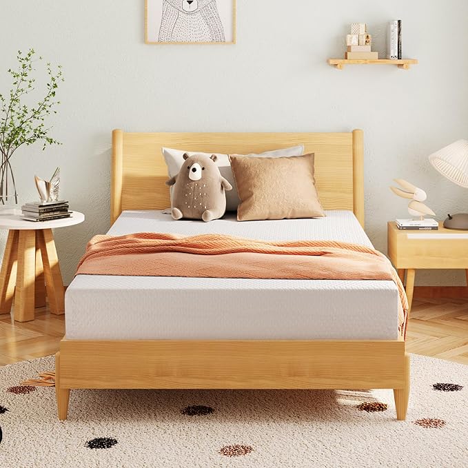 EGOHOME Full Size Memory Foam Mattress, 10 Inch Bed Mattress in a Box with Cooling Green Tea Gel, Relieve Pressure with Medium Support, CertiPUR-US Certified, 75''L x 54''W, White