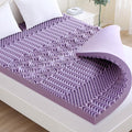MUXHOMO 3 Inch 7-Zone Twin Mattress Topper, Egg Crate Foam Mattress Topper Twin Size for Back Pain, Lavender Cooling Gel Infused Bed Pad, CertiPUR-US and Oeko-TEX Certification (38"×75")