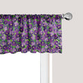 Ambesonne Botanical Window Valance Pack of 2, Green Field Full of Burgeoning Pansy Inflorescence Garden Flourish Bedding Plants, Rod Pocket Curtain Valances for Kitchen Bedroom, 42" X 12", Purple