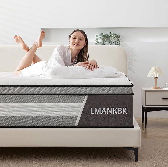 Full Mattress 12 Inch Hybrid Mattress Full - Memory Foam & Individually Pocket Coils Springs | Pressure Relief | Motion Isolation, Edge Support | CertiPUR-US Certified | Medium Firm