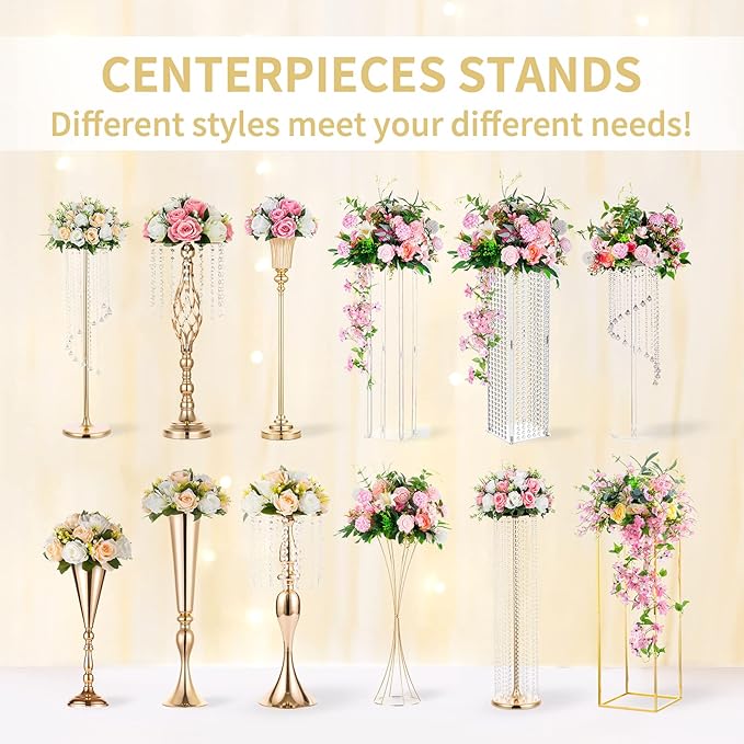 Nuptio Artificial Flower Centrepieces for Tables - 6 Pcs Burgundy & Dusty Rose & Creamy White Fake Flowers Roses Balls 9.5in Diam - Silk Faux Rose Arrangement for Wedding Party Centerpiece Table Decor