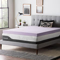 LUCID 4 Inch Lavender Infused Memory Foam Mattress Topper, Twin Size – Ventilated Design – Pressure Relieving Bed Topper - Mattress Pad – CertiPur Certified