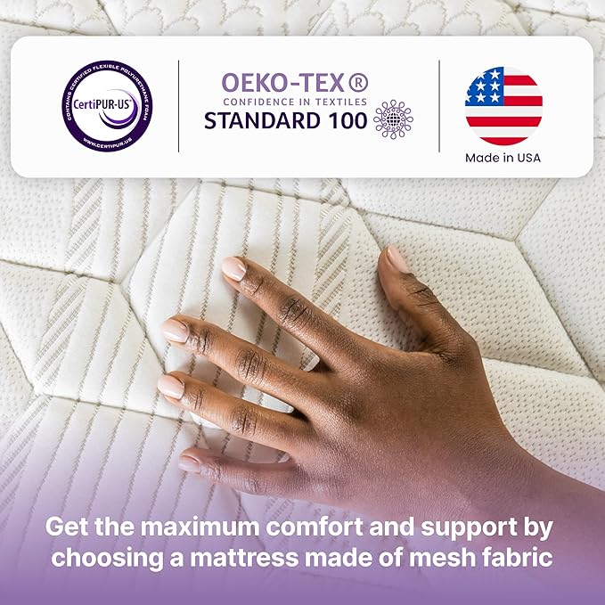 NapQueen King Mattress, 10 Inch Victoria Hybrid Cooling Gel Infused Pocket Spring and Memory Foam Mattress, King Size Mattress Bed in a Box, CertiPUR-US Certified, Fiberglass-Free Mattress