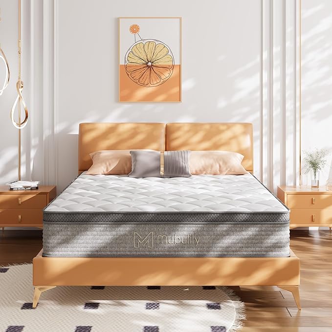 Full Mattress,12 Inch Hybrid Memory Foam Mattresses and Single Pocket Springs Reduce Pressure and Relieve Back Pain & Cooling Full Bed,Full Size Mattress