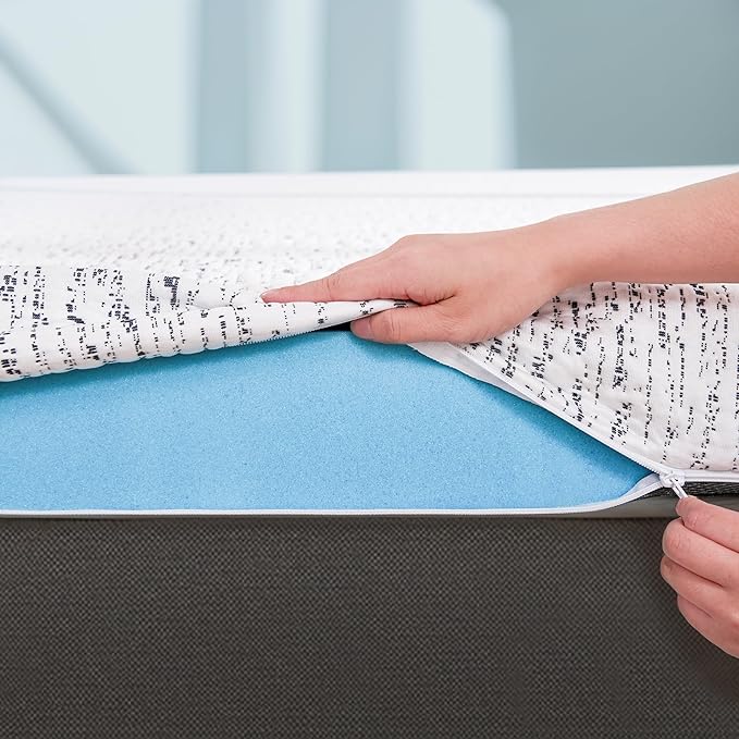 Subrtex Memory Foam Mattress Topper Cal King Size, 2 Inch Mattress Topper for Pressure Relieving, Mattress Pads Breathable Bed Topper with Removable Washable Cover