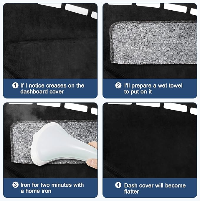 Dashboard Cover Mat Custom Fit for Ford Maverick 2022 2023 2024 2025 2026 (Hybrid)(XL, XLT, Lariat) Dash Cover Nonslip Dash Mat Protector Sunshade No Glare Black