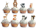 Forest Critters Painted Wooden Animal Cutout Shapes (Cupcake Topper (Set of 1))