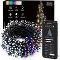 BrizLabs Smart Christmas String Lights, 115ft 300 LED Cool White & Multicolor Color Changing Christmas Lights with App & Voice Control, Dimmable Music Sync Xmas Tree Light for Indoor Outdoor Decor