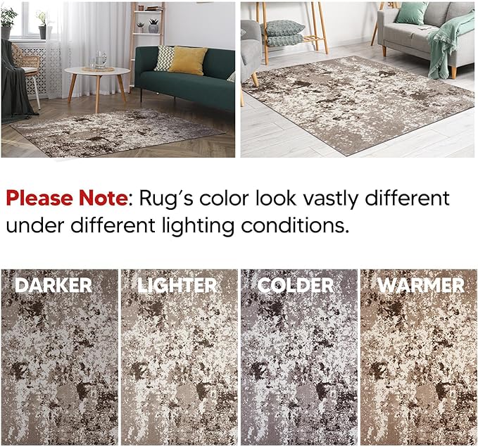Keen Home Design Area Rugs - 2x20 Non-Shedding, Abstract Rugs for Kitchen, Living Room, Bedroom, Dining Room, Entryway - Size: 2'8" x 20', Multi