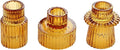 Vixdonos Taper Glass Candlestick Holders Tealight Candle Holders for Table Centerpieces, Wedding Decor and Dinner Party (3 Pcs, Amber)