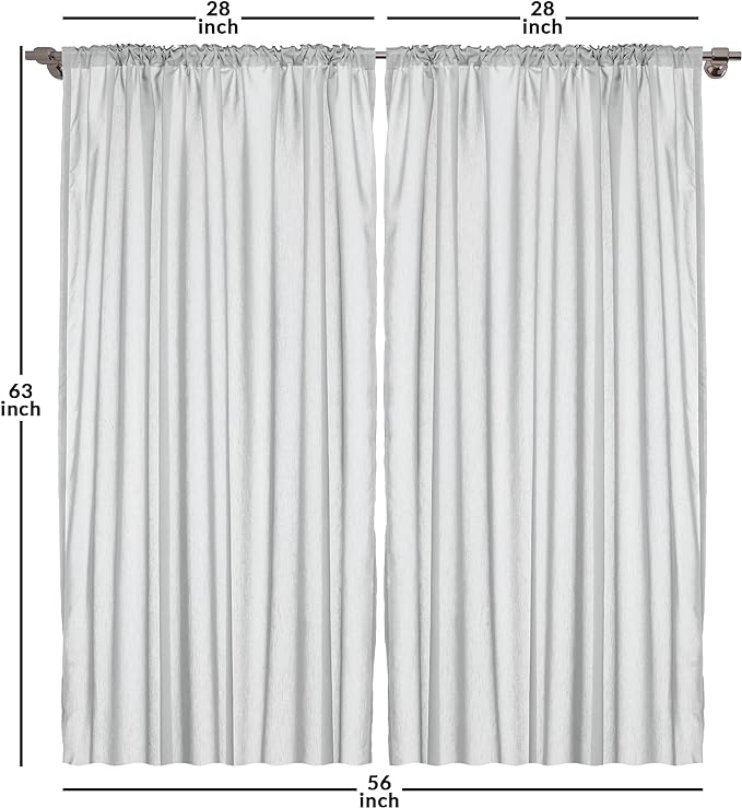 Ambesonne Black and White Window Curtains, Paisley Design with Sketch Style Flowers Leaves on Monochrome Background, Decor 2-Panel Set with Rod Pocket, Pair of - 28" x 63", White and Charcoal