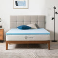 ZINUS 2 Inch Green Tea Memory Mattress Topper Cooling Gel Foam, CertiPUR-US Certified, Full, Blue