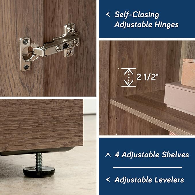 Sauder HomePlus Storage Cabinet/ pantry cabinets, Salt Oak finish