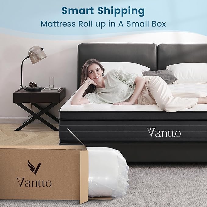 Full Size Mattress,10 Inch Memory Foam Hybrid Mattress in a Box,Individual Pocket Spring Breathable Comfortable for Sleep Supportive and Pressure Relief, CertiPUR-US