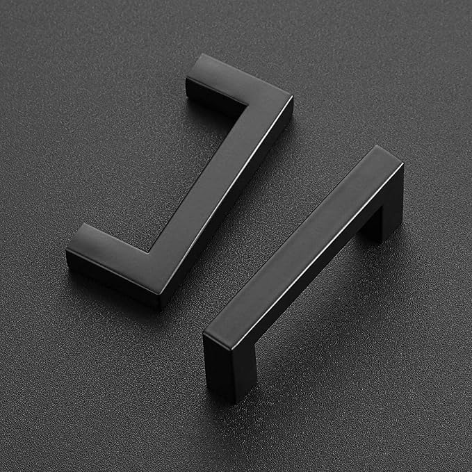 Ravinte 32 Pack 3 Inch Square Cabinet Handles Matte Black Cabinet Pulls Drawer Pulls Kitchen Hardware