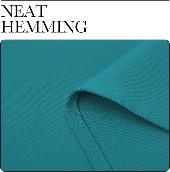 NICETOWN Room Darkening Curtains 50 inch Length 2 Panels, Thermal Insulated Grommet Blackout Curtains for Modern Casual Elegant Bedroom Kids Room Theme Decoration (Peacock Teal, 2 Pieces, W42)