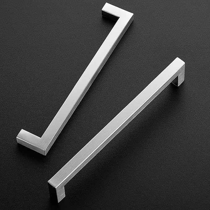 Ravinte 10 Pack Stainless Steel Kitchen Cabinet Handles Brushed Nickel Cabinet Pulls Kitchen Drawer Handles Sleek Dresser Drawer Pulls with 7-1/2 inch Hole Center Satin Nickel Cabinet Hardware