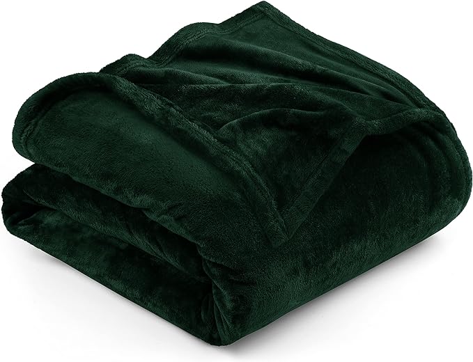 Utopia Bedding Fleece Blanket Twin Size Forest Green 300GSM Luxury Anti-Static Fuzzy Soft Microfiber Bed Blanket (60x80 Inch)