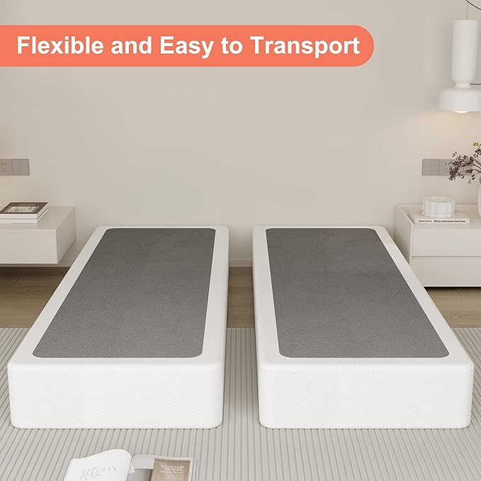 9 Inch Split Full Size Box Spring Metal High Profile Box Spring Full Size Bed with Fabric Cover, Heavy Duty, Mattress Foundation, Easy Assembly, Noise Free
