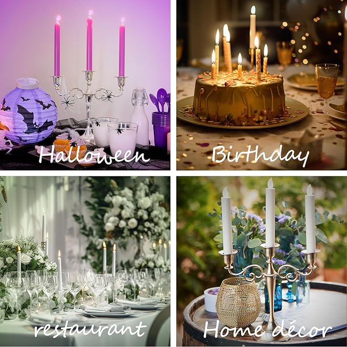 Metal Candle Holder，5 Arms Gold Candle Holders for Pillar Candles（10.6 inch Tall Candlestick Holders, for 1/2-1 inch Taper Candles Diameter Each）,Candelabra Centerpiece Decoration
