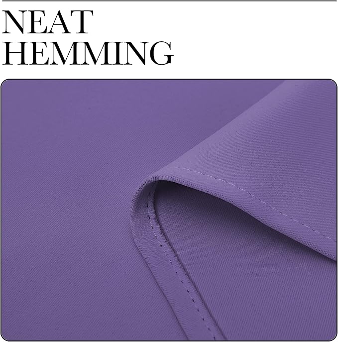 NICETOWN Room Darkening Curtains for Kitchen, Lilac Purple, Set of 2, 42 inches Wide by 50 inches Long, Window Treatment Thermal Insulated Solid Grommet Room Darkening Curtains/Drapes for Bedroom