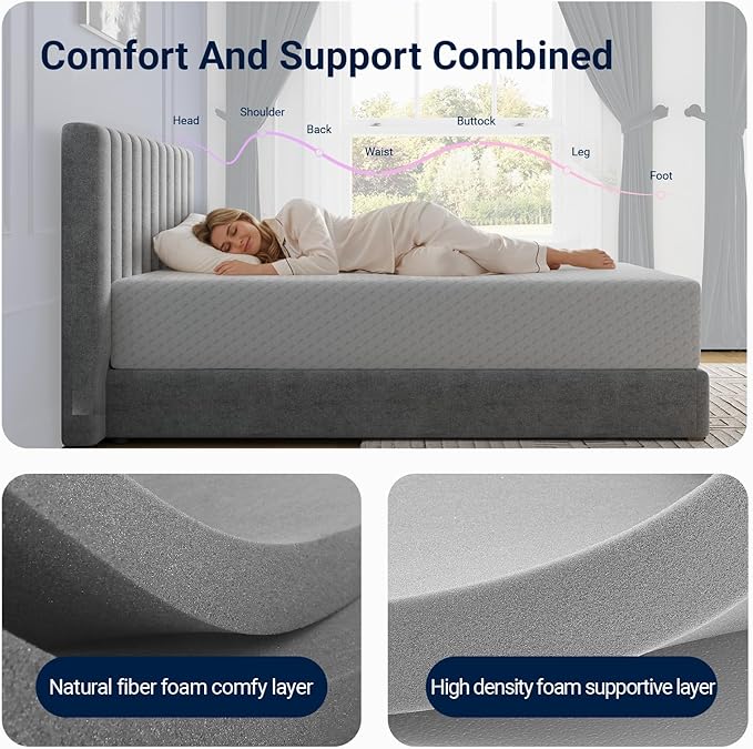 Avenco 10 Inch Full Size Mattress, Comfort Memory Foam Full Mattress in a Box for Refresh Sleep & Pressure Relief, Full Bed Mattresses CertiPUR-US Certified,Firm