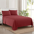 California King Sheet Sets - Breathable Luxury Sheets with Full Elastic & Secure Corner Straps Built In - 1800 Supreme Collection Deep Pocket Bedding Set, Sheet Set, California King, Burgundy