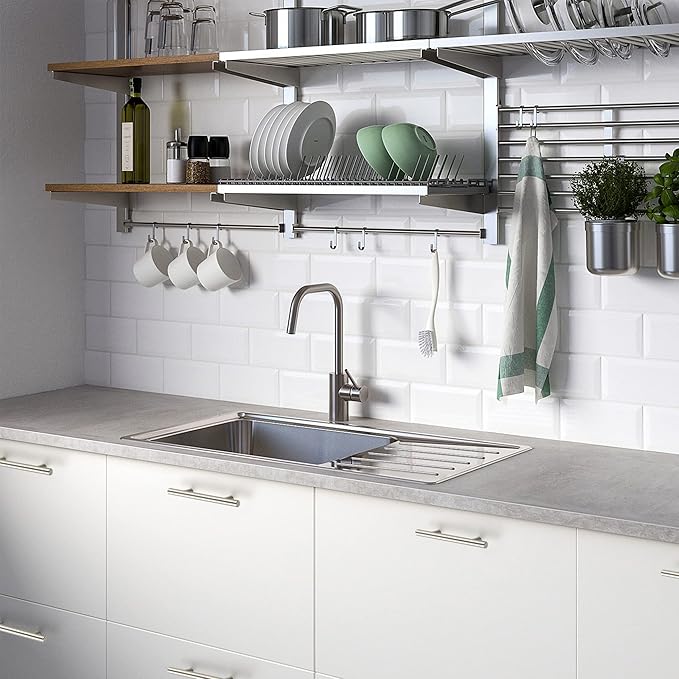 Ravinte 32 Pack 6 inch Cabinet Pulls Brushed Nickel Stainless Steel Kitchen Cupboard Handles Cabinet Handles, 3.5 inch Hole Center