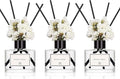WEALD TRIBE Real Flower Reed Diffuser Set of 3 for Bathroom Air Fresheners, Oil Defusers | Fresh Linen/Ocean/Eucalyptus & Mint Scent(1.7 fl oz Each Pack) Home Fragrance with 12 Stick | Shelf Decor