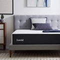 Lucid 14 Inch Memory Foam Mattress - Medium Firm Feel - Infused with Refreshing Bamboo Charcoal and Cooling Gel - Bed in a Box - Temperature Regulating - Pressure Relief - Breathable - Queen Size