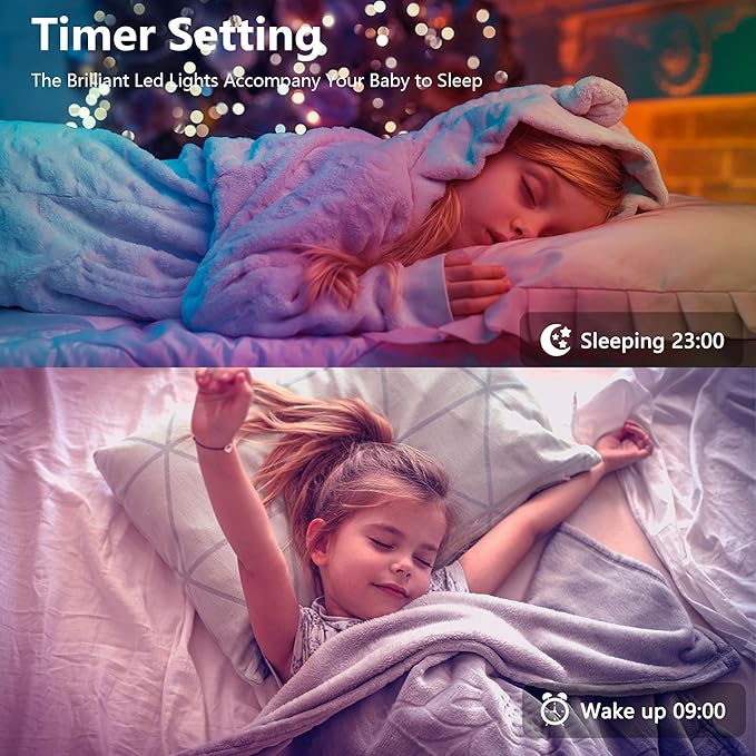 Led Lights for Bedroom 66ft Music Sync Color Changing Led Strip Lights with 60 Key Remote and App Control RGB Led Light Strip for Home Party Room Decoration