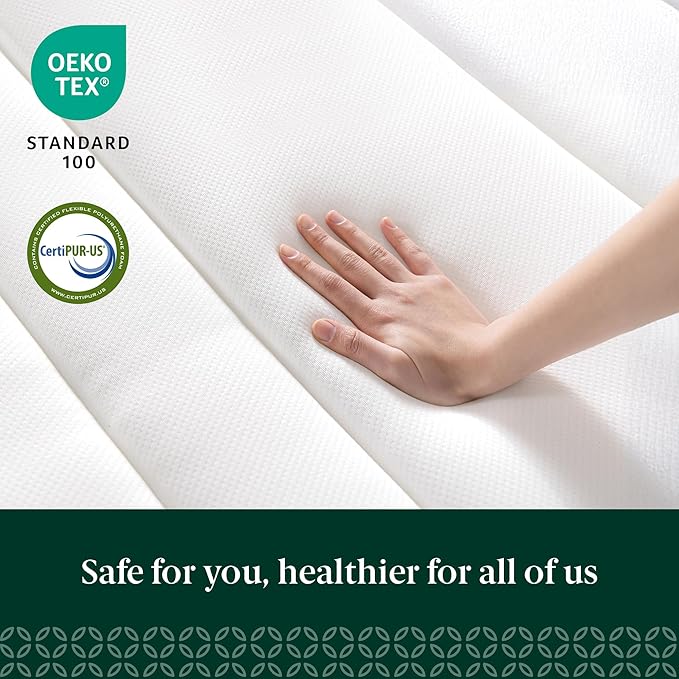 ZINUS 12 Inch True Support Hybrid Mattress [New Version], Twin, Fiberglass Free, Medium Feel, Motion Isolation, Certified Safe Foams & Fabric, Mattress in A Box