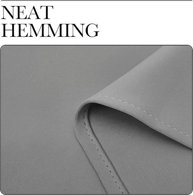 NICETOWN Silver Grey Blackout Curtain Panels for Bedroom, Thermal Insulated Grommet Top Blackout Draperies and Drapes for Basement (2 Panels, W34 x L45-inch)
