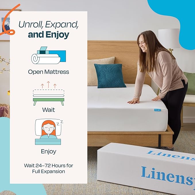Linenspa 10 Inch Gel Infused Memory Foam Mattress – Twin Size – Medium Plush - Cooling Gel - Mattress in a Box - Primary or Guest Bedroom - Pressure Relieving and Breathable – CertiPUR-US Certified