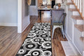 Custom Length Cut to Size Modern Farmhouse Carpet Runner Rug for Hallways, Non Slip Rubber Backed, 31 inch Wide X Customized Length, Geo Black, 31 inch X 13 feet